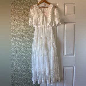 JJs House White Lace Dress